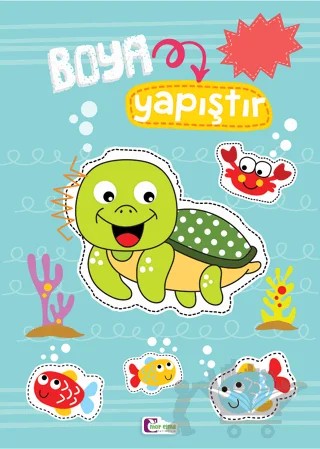 Boya Yapıştır Stickerlı Boyama Kitabı – Kolektif – Mor Elma Yayıncılık kitap kapağı