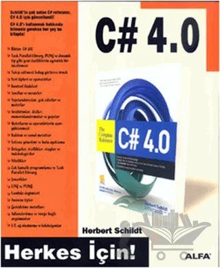 C# 4.0 – Herbert Schildt – Alfa Yayınları kitap kapağı