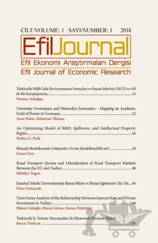 Efil Ekonomi Araştırma Dergisi Cilt: 1 Sayı: 1 – Efil Journal Dergisi kitap kapağı