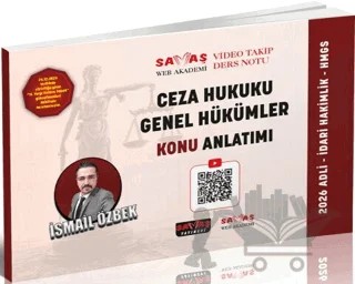2026 Ceza Hukuku Genel Hükümler Konu Anlatımı – İsmail Özbek – Savaş Yayınevi kitap kapağı