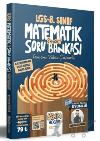 8. Sınıf LGS Matematik Smart Soru Bankası Video Çözümlü – Serdar Sanar – Benim Hocam Yayınları kitap kapağı