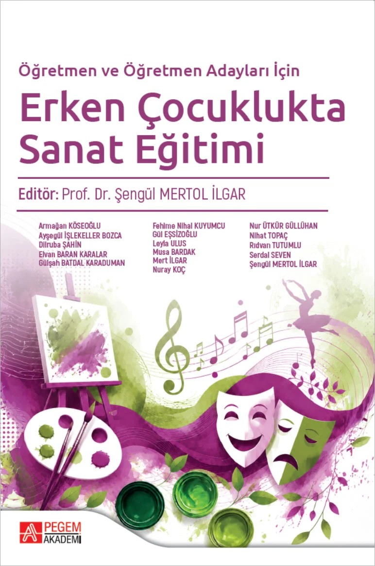 Öğretmen ve Öğretmen Adayları İçin Erken Çocuklukta Sanat Eğitimi – Pegem Akademi Yayıncılık kitap kapağı