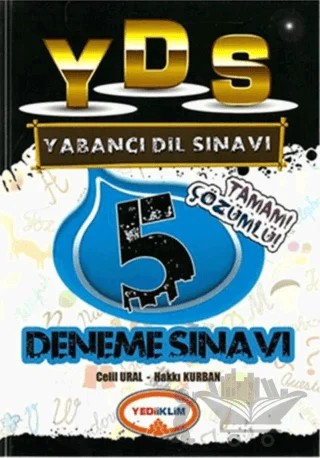 YDS Tamamı Çözümlü 5 Deneme Sınavı 2015 – Celil Ural – Yediiklim Yayınları kitap kapağı