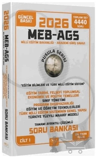 2026 MEB-AGS Eğitim Bilimleri Eğitim Temelleri-Sınıf Yönetimi-Öğretim Teknolojileri-Maarif Modeli Soru Bankası Çözümlü – Okan Yolcu – CBA Akademi kitap kapağı
