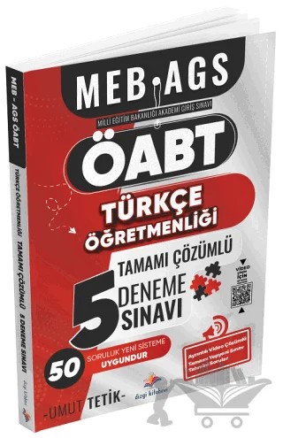 ÖABT MEB-AGS Türkçe Öğretmenliği 5 Deneme Çözümlü – Umut Tetik – Dizgi Kitap kitap kapağı