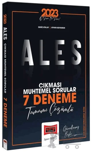 Yargı Yayınları 2023 ALES Çıkması Muhtemel Sorular Tamamı Çözümlü 7 Deneme – Deniz Atalay, Ayhan Adıyaman – Yargı Yayınevi kitap kapağı