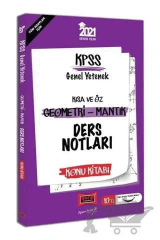 2021 KPSS Geometri Mantık Kısa ve Öz Ders Notları – Kolektif – Yargı Yayınevi kitap kapağı