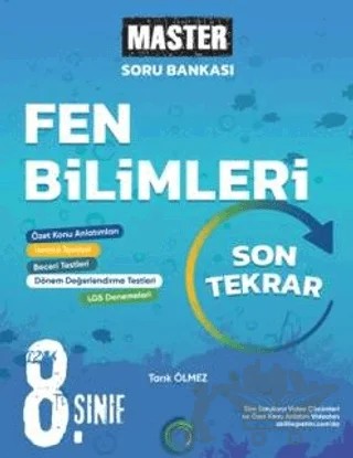 8. Sınıf Master Son Tekrar Fen Bilimleri Soru Bankası – Tarık Ölmez – Okyanus Yayınları kitap kapağı