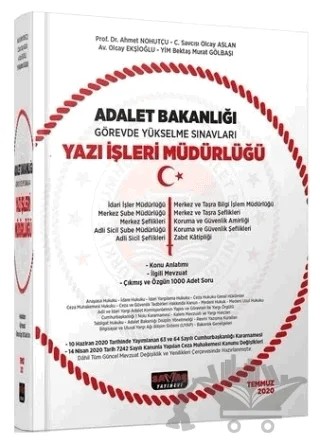 GYS Adalet Bakanlığı Yazı İşleri Müdürlüğü Konu Anlatımı ve 1000 Soru Görevde Yükselme – Kolektif – Savaş Yayınevi kitap kapağı