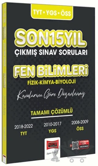Yargı Yayınları 2023 TYT-YGS-ÖSS Son 15 Yıl Fen Bilimleri Çıkmış Sınav Soruları – Kolektif – Yargı Yayınevi kitap kapağı