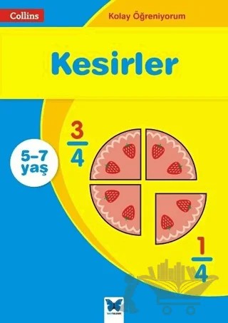 Collins Kolay Öğreniyorum - Kesirler (5-7 Yaş) – Peter Clarke – Mavi Kelebek Yayınları kitap kapağı
