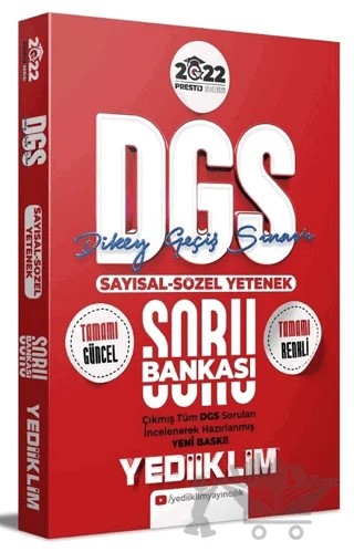 DGS Prestij Serisi Sayısal Sözel Yetenek Soru Bankası 4 Renk – Kolektif – Yediiklim Yayınları kitap kapağı