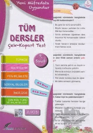 7. Sınıf Tüm Dersler Çek Kopart Yaprak Test – Kolektif – Bilgili Yayınları kitap kapağı