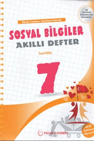 7. Sınıf Sosyal Bilgiler Akıllı Defter – Yusuf Güzel – Palme Yayınları kitap kapağı