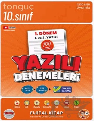 10. Sınıf Yazılı Denemeleri 1. Dönem 1 ve 2. Yazılı – Kolektif – Tonguç Akademi kitap kapağı