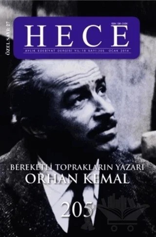 Hece Aylık Edebiyat Dergisi Bereketli Toprakların Yazarı Orhan Kemal Özel Sayısı: 27 205 (Ciltsiz) – Hece Dergisi kitap kapağı