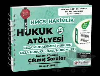 HMGS Hakimlik Hukuk Atölyesi Ceza Muhakemesi Hukuku Ceza Hukuku Özel Hükümler Tamamı Çözümlü Çıkmış Sorular – Murat Soylu – Dizgi Kitap kitap kapağı