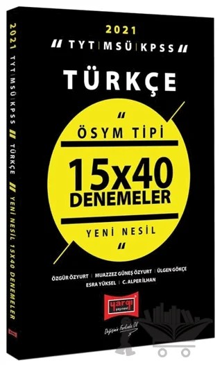 2021 TYT MSÜ KPSS Türkçe ÖSYM Tipi Denemeler – Kolektif – Yargı Yayınevi kitap kapağı
