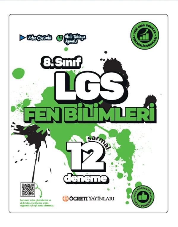 LGS 8.Sınıf Fen Bilimleri Sarmal 12 Deneme – Değerli Okuyucularımız – Öğreti Akademi kitap kapağı