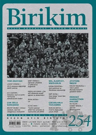 Birikim Aylık Sosyalist Kültür Dergisi Sayı: 254 – Birikim Yayınları kitap kapağı