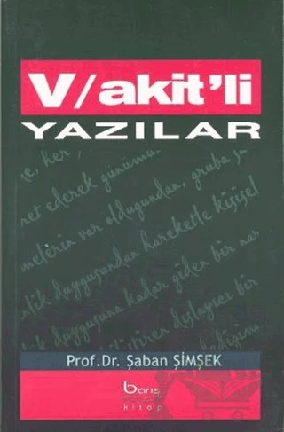 V/akit'li Yazılar – Şaban Şimşek – Barış Kitap kitap kapağı