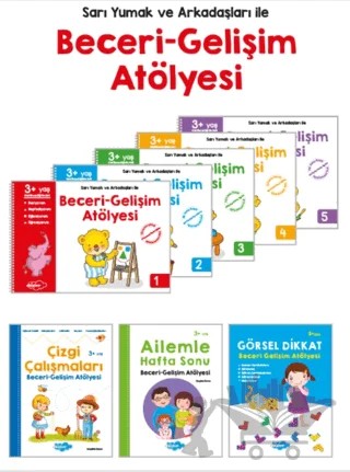 +3 Yaş Sarı Yumak ve Arkadaşları ile Beceri Gelişim Atölyesi – Kolektif – Düşler Yayıncılık kitap kapağı