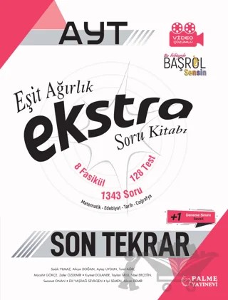 AYT Ekstra Eşit Ağırlık Soru Kitabı – Kolektif – Palme Yayınları kitap kapağı