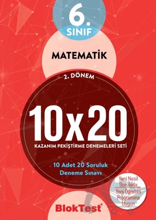 6. Sınıf 2. Dönem Matematik 10x20 Kazanım Pekiştirme Denemeleri Seti – Kolektif – Tudem Yayınları - Bayilik kitap kapağı