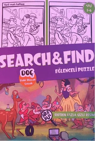 Search&Find Eğlenceli Puzzle 5 - 6 Yaş – Kolektif – Dahi Olacak Çocuk Yayınları kitap kapağı