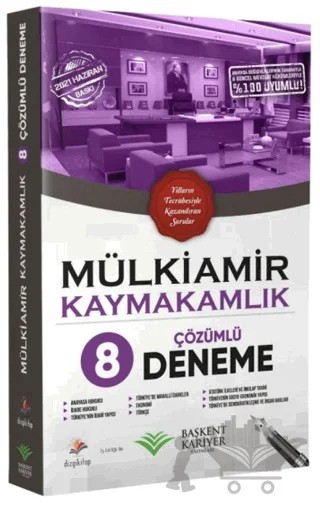 2021 Kaymakamlık MÜLKİAMİR 8 Deneme Çözümlü – Kolektif – Başkent Kariyer Yayınları kitap kapağı