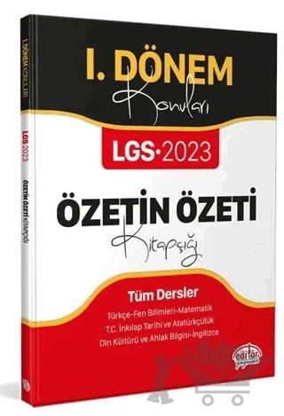 2023 LGS 1. Dönem Konuları Özetin Özeti Kitapçığı – Kolektif – Editör Yayınevi kitap kapağı
