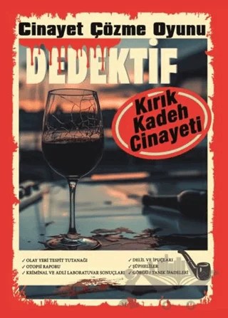 Cinayet Çözme Oyunu Dedektif - Kırık Kadeh Cinayeti – Kollektif – MT Dedektiflik kitap kapağı