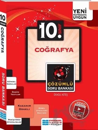 10. Sınıf Kazanım Odaklı Coğrafya Çözümlü Soru Bankası – Doğu Ateş – Evrensel İletişim Yayınları kitap kapağı