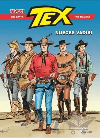 Tex Maxi 7 - Nueces Vadisi – Mauro Boselli – Çizgi Düşler Yayınevi kitap kapağı