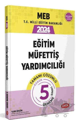 2024 MEB Eğitim Müfettiş Yardımcılığı 5 Deneme Çözümlü – Kolektif – Data Yayınları kitap kapağı