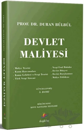 Devlet Maliyesi 5. Baskı – Duran Bülbül – Dizgi Kitap kitap kapağı