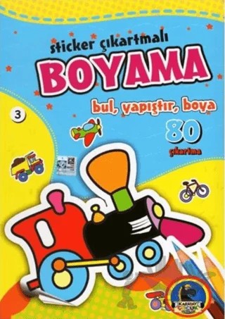 Sticker Çıkartmalı Boyama 3 – Kolektif – Karatay Çocuk kitap kapağı