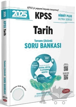 2025 KPSS Hibrit Plus Ultra Serisi Tarih Soru Bankası - Karekod Çözümlü – Kolektif – Data Yayınları kitap kapağı