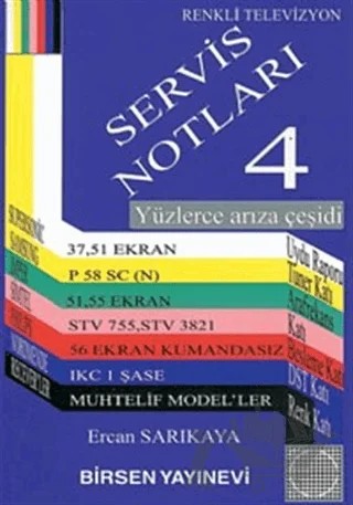 Renkli Televizyon Servis Notları 4 – Ercan Sarıkaya – Birsen Yayınevi kitap kapağı