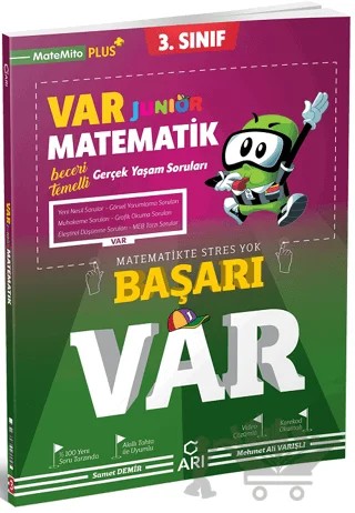 3. Sınıf Matematik Junior VAR Soru Bankası – Mehmet Ali Varışlı – Arı Yayıncılık kitap kapağı