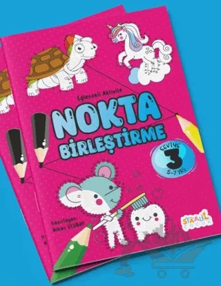 Eğlenceli Aktivite Nokta Birleştirme ‐ Boyama ve Aktivite Kitabı ‐ Seviye 3 – Kolektif – Staau Çocuk kitap kapağı