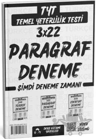 2025 TYT Paragraf 3 Deneme Tamamı Video Çözümlü – Kollektif – Ders Ortamı Yayınları kitap kapağı