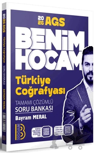 2026 AGS Türkiye Coğrafyası Tamamı Çözümlü Soru Bankası – Bayram Meral – Benim Hocam Yayınları kitap kapağı