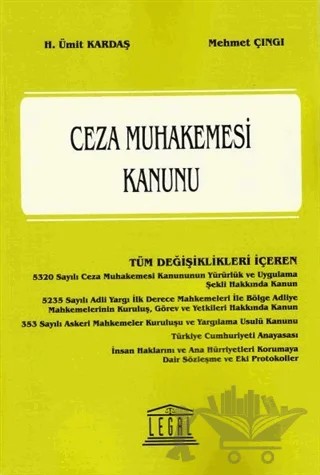 Ceza Muhakemesi Kanunu – Mehmet Çıngı, Ümit Kardaş – Legal Yayıncılık kitap kapağı