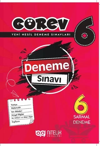 6. Sınıf Görev 6 Sarmal Deneme – Kolektif – Nitelik Yayınları - Bayilik kitap kapağı