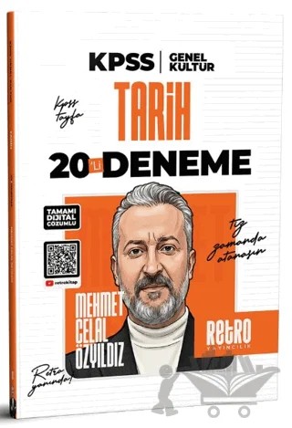 2025 KPSS Genel Kültür Tarih 20'li Deneme – Mehmet Celal Özyıldız – Retro Yayıncılık kitap kapağı