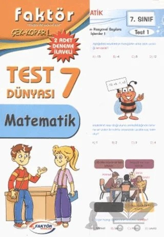 Faktör 7. Sınıf Matematik Test Dünyası - Çek Kopar – Kolektif – Faktör Yayınları kitap kapağı