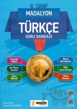 8. Sınıf Madalyon Türkçe Soru Bankası – Mesut Bayar, Duygu Akkaya – Madalyon Yayınları kitap kapağı