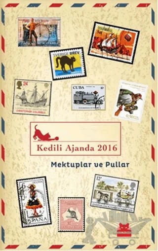Kedili Ajanda 2016 - Mektuplar ve Pullar – Kolektif – Kırmızı Kedi Yayınevi kitap kapağı