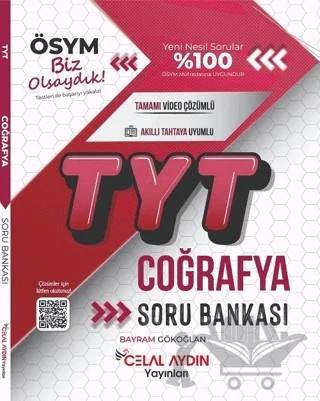 YKS TYT Coğrafya Soru Bankası – Bayram Gökoğlu – Celal Aydın Yayınları kitap kapağı